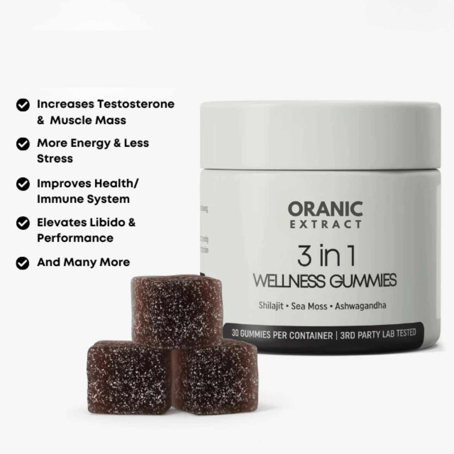 ORGANIC EXTRACT® 3-in-1 Wellness Gummies (30 Days Supply)